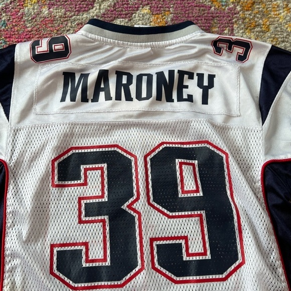 Boys Kids Laurence Maroney New England Patriots NFL Football Reebok Jersey - Picture 6 of 8